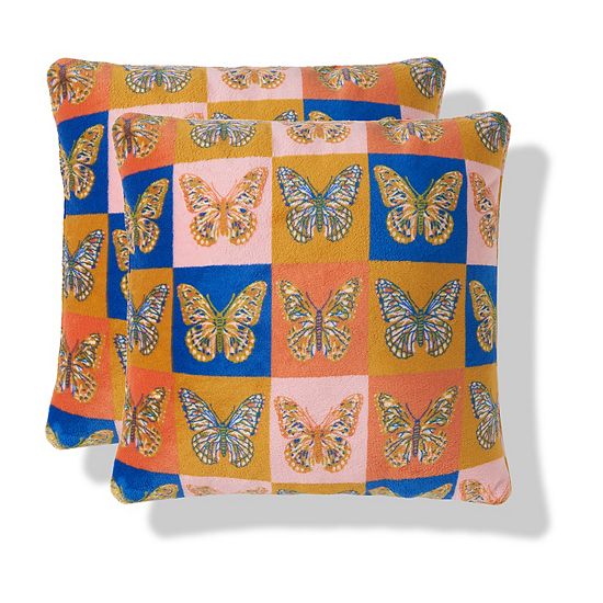 The Big One® Butterfly 2-Pack Plush Throw Pillow Set