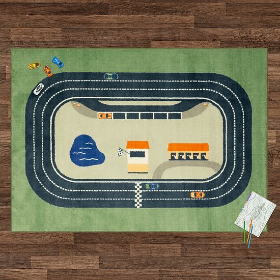 The Big One Kids™ Race Track Throw Or Area Rug