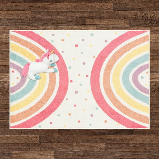 The Big One Kids™ Rug Rainbow Washable Shag