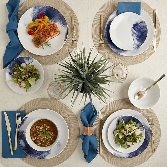 The Big One® Watercolor 12-pc. Dinnerware Set