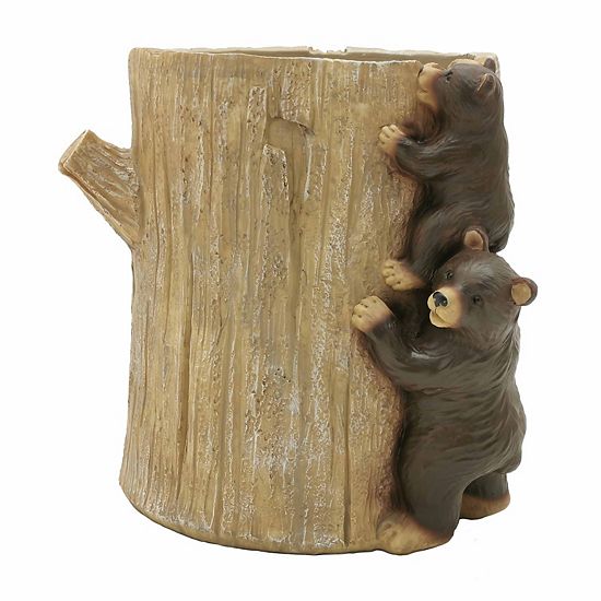 The Big One® Cabin Life Tree Stump & Bears Wastebasket