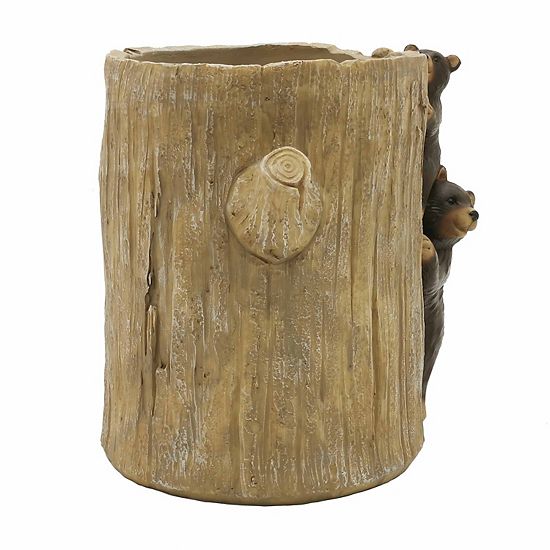 The Big One® Cabin Life Tree Stump & Bears Wastebasket