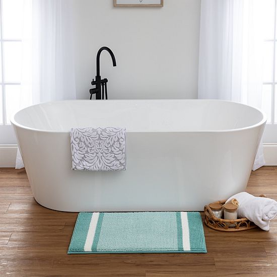 The Big One® Chenille Stripe Memory Foam Bath Mat