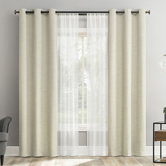 The Big One® Denelle Sheer & Textured Blackout 4-Pack Window Curtain Set