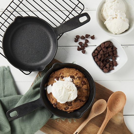 The Big One® 2-Piece 5-inch Pre-Seasoned Cast-Iron Skillet Set