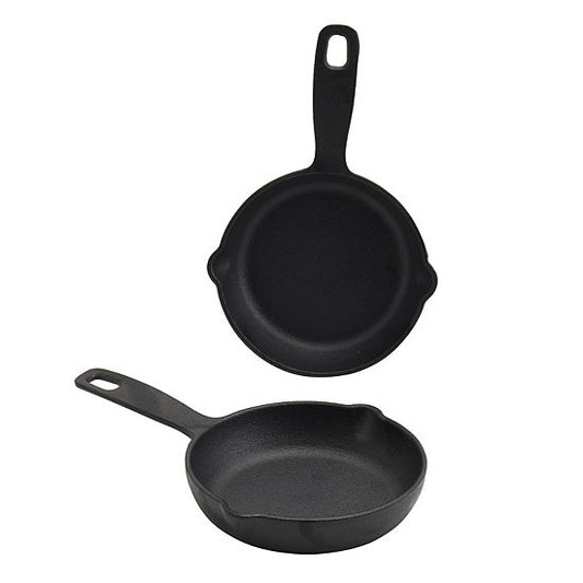 The Big One® 2-Piece 5-inch Pre-Seasoned Cast-Iron Skillet Set