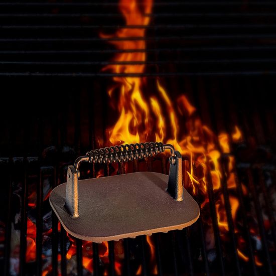 The Big One® Pre-Seasoned Cast-Iron Grill Press