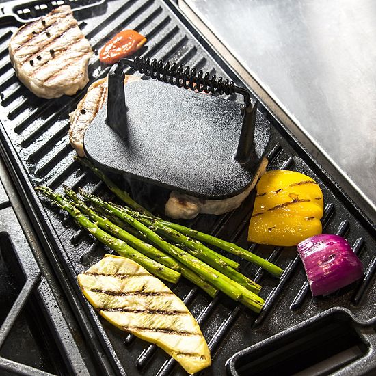 The Big One® Pre-Seasoned Cast-Iron Grill Press