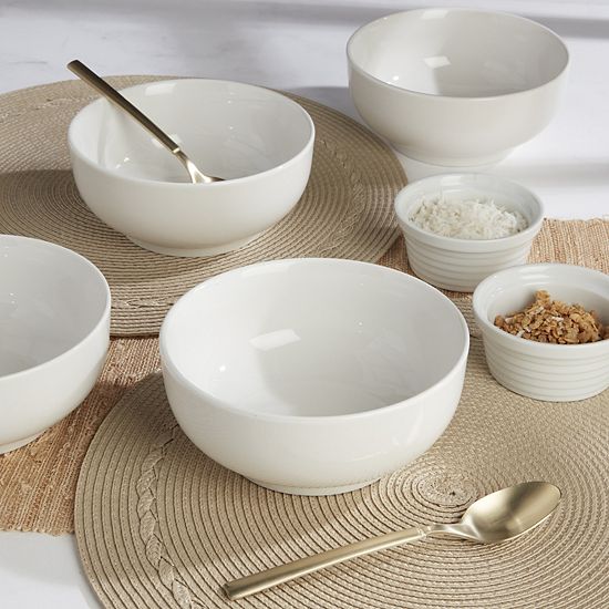 The Big One® 4-Piece Broad Rim Cereal Bowl Set