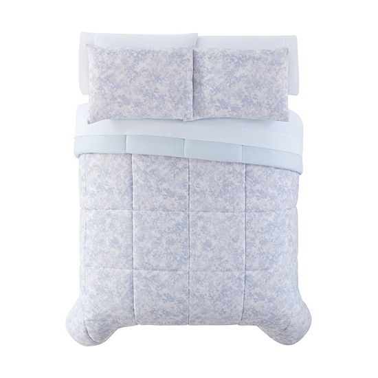 The Big One 3-Piece Marbled Texture Pattern Reversible Comforter Set