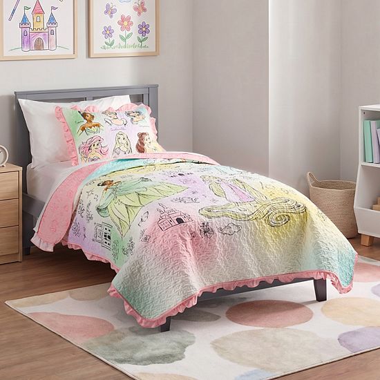 The Big One® Disney Princess Ruffle Quilt Set