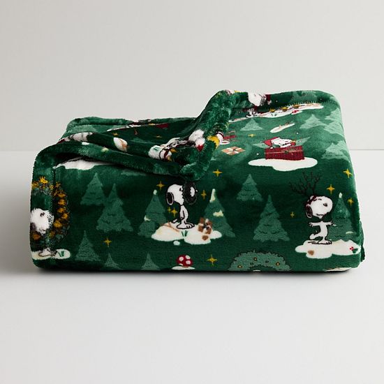 The Big One® Peanuts Snoopy Christmas Plush Throw Blanket